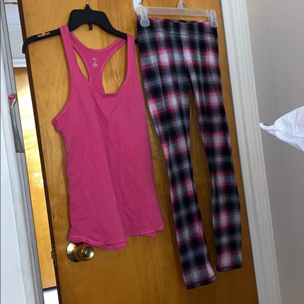 Flirtude tank top and leggings pajama set